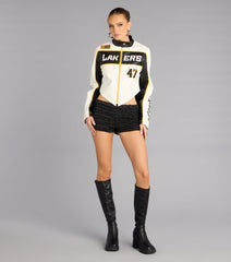 Ultra Game NBA Lakers Moto Jacket