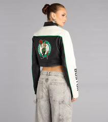 Ultra Game NBA Celtics Moto Jacket