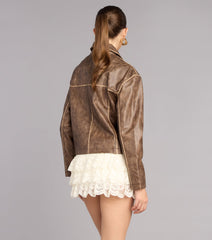 Cool It Cowgirl Faux Leather Jacket