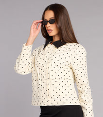 City Stroll Polka Dot Barn Jacket