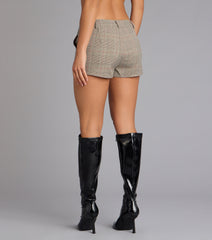 Tailored Mood Plaid Woven Shorts