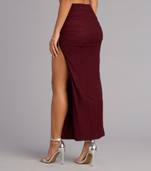 Starlet Status Rhinestone Mesh Maxi Skirt