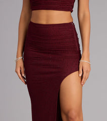 Starlet Status Rhinestone Mesh Maxi Skirt