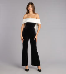 Polished Luxe Bow-Back Velvet Jumpsuit