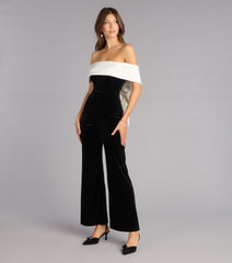 Polished Luxe Bow-Back Velvet Jumpsuit