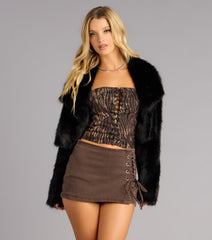 City Cutie Denim Lace Up Skort