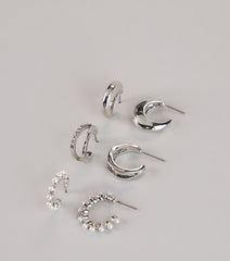 Perfect Stack Huggie Hoop Earrings Set