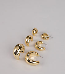 Everyday Shine Earrings Three-Pack Set