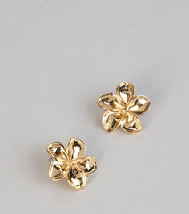 Island Bloom Flower Stud Earrings
