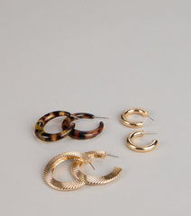 Mix It Up Three-Pack Hoop Earrings