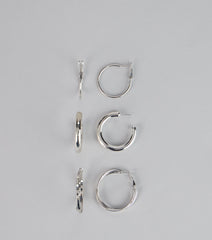 Everyday Shine Hoop Earrings Set
