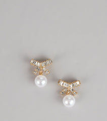 Pretty Luxe Pearl Bow Earrings