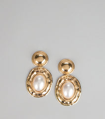 Vintage Glam Pearl Statement Earrings