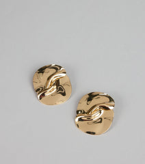 Sculpted Swirl Statement Earrings