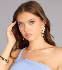 Statement Glow Rhinestone Angel Wing Earrings