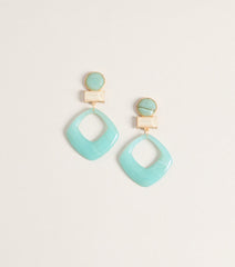 Vacation Pending Drop Hoop Earrings