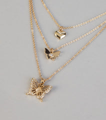 Flutter And Glow Layered Necklace