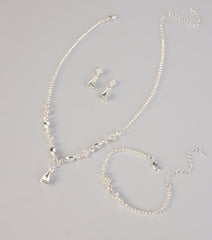 Drip in Glam Rhinestone Jewelry Set