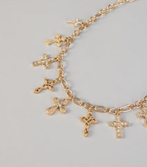 Faith Mode Cross Charm Necklace