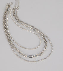 Stacked And Sparkle Necklace
