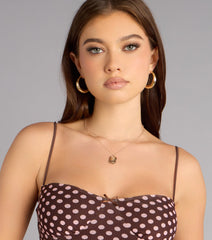 Luxe Layered Rose Pendant Necklace