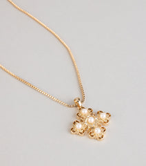 Quiet Grace Cross Pendant Necklace