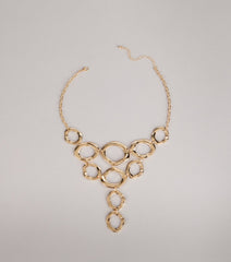 Modern Muse Linked Circle Statement Necklace