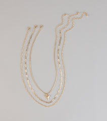 Subtle Bite Tooth Charm Three Pack Necklace Set