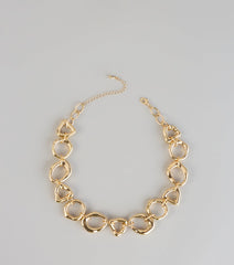Heart On Lock Statement Necklace