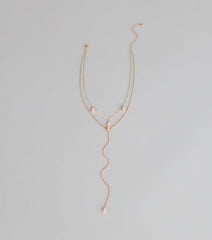 Charmed To Layer Rhinestone Necklace