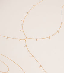Sleek Shine Rhinestone Body Chain