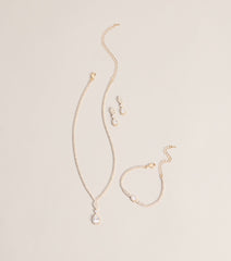 Polished Sparkle Rhinestone Jewelry Set