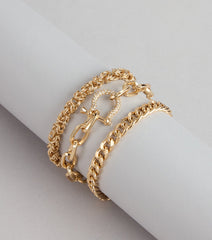 Luxe Link Three-Pack Bracelet Set