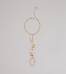 Flirty Shine Butterfly Hand Chain Bracelet