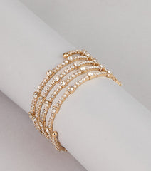 Twist of Glam Rhinestone Coil Bracelet