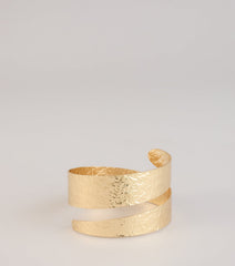 Cool Girl Shine Hammered Bracelet Cuff
