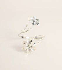 Polished Bloom Wrap Flower Arm Cuff