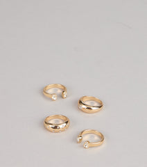 Sparkle Lane Four Pack Ring Set