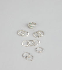 Effortlessly Extra Rhinestone Ring Set