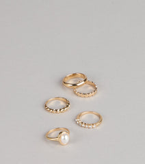Stacked Shine Mood Five Pack Rings