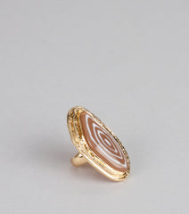 Swirled Chic Stretch Stone Ring