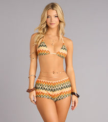 Sunlit Mood Crochet Triangle Bikini Top