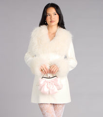 Sweet Luxe Satin Bow Clutch Purse