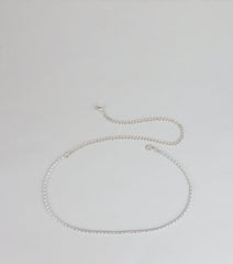 Soft Shine Dainty Rhinestone Chain Belt