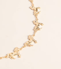 Lucky Ride Horse Chain Belt