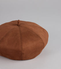 Paris Plans Faux Suede Beret