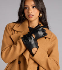 Simply Chic Faux Leather Gloves