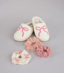 Cozy Cutie Slippers And Scrunchies Set