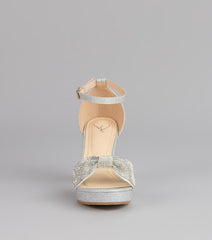 Glam Encore Rhinestone Bow Heels