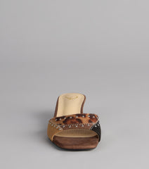 Fierce Step Patchwork Mules